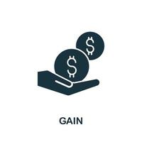 Gain icon from investment collection. Simple line Gain icon for templates, web design and infographics vector