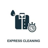 Express Cleaning icon. Simple illustration from laundry collection. Creative Express Cleaning icon for web design, templates, infographics and more vector