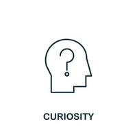 Curiosity icon from life skills collection. Simple line Curiosity icon for templates, web design and infographics vector