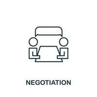 Negotiation icon from life skills collection. Simple line Negotiation icon for templates, web design and infographics vector