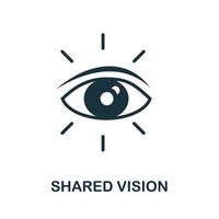 Shared Vision icon. Simple element from management collection. Creative Shared Vision icon for web design, templates, infographics and more vector