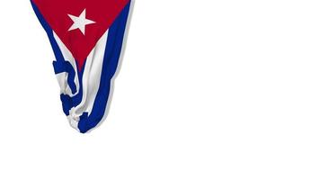 The Republic of Cuba Hanging Fabric Flag Waving in Wind 3D Rendering, Independence Day, National Day, Chroma Key, Luma Matte Selection of Flag video