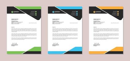 Professional corporate business letterhead design template vector