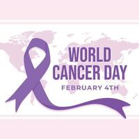 día mundial contra el cáncer 4 de febrero vector