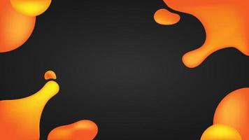 Orange abstract fluid background with copy space vector