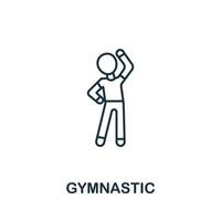 Gymnastisc icon from elderly care collection. Simple line element Gymnastisc symbol for templates, web design and infographics vector