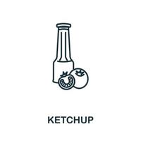 Ketchup icon from fastfood collection. Simple line element Ketchup symbol for templates, web design and infographics vector
