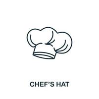 Chef'S Hat icon from fastfood collection. Simple line element Chef'S Hat symbol for templates, web design and infographics vector