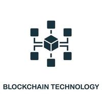 icono de tecnología de cadena de bloques. ilustración simple de la colección de la industria fintech. ícono creativo de tecnología blockchain para diseño web, plantillas, infografías y más vector