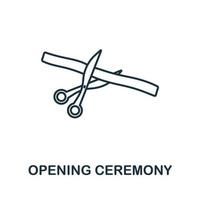 Opening Ceremony icon from global business collection. Simple line Opening Ceremony icon for templates, web design and infographics vector