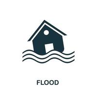 Flood icon. Simple element from global warming collection. Creative Flood icon for web design, templates, infographics and more vector