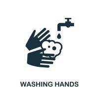 Washing Hands icon. Simple element from hygiene collection. Creative Washing Hands icon for web design, templates, infographics and more vector