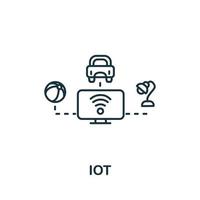 Iot icon from industry 4.0 collection. Simple line element Iot symbol for templates, web design and infographics vector