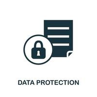 icono de protección de datos. elemento simple de la colección de seguridad de Internet. icono creativo de protección de datos para diseño web, plantillas, infografías y más vector