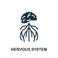 Nervous System icon. Simple element from internal organs collection. Creative Nervous System icon for web design, templates, infographics and more vector