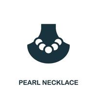 icono de collar de perlas. elemento simple de la colección de joyas. icono creativo de collar de perlas para diseño web, plantillas, infografías y más vector