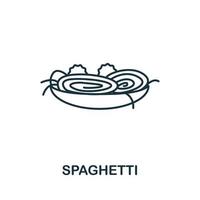 Spaghetti icon from italy collection. Simple line Spaghetti icon for templates, web design and infographics vector