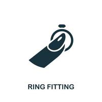 Ring Fitting icon. Simple element from jewelery collection. Creative Ring Fitting icon for web design, templates, infographics and more vector