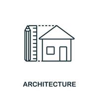 Architecture icon from machine learning collection. Simple line Architecture icon for templates, web design and infographics vector