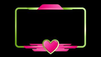 Single Love Heart Twitch Stream Overlay Transparent Background video