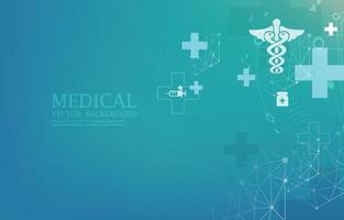 Futuristec medical vector background.Modern medical blue wallpaper