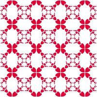 Seamless pattern with red heart shape on white background. vector