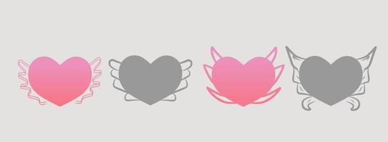 Love heart icon vector. Creative illustration romantic collection love symbols. Love concept. for Valentines day, Mothers day, wedding, love and romantic events vector