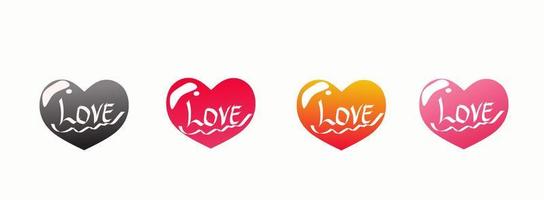 Love heart icon vector. Creative illustration romantic collection love symbols. Love concept. for Valentines day, Mothers day, wedding, love and romantic events vector