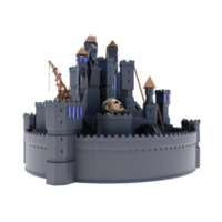 castillo 3d aislado png