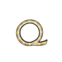 Festzelt Alphabet q Leuchtkasten png