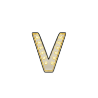 Marquee Alphabet V Light Box png