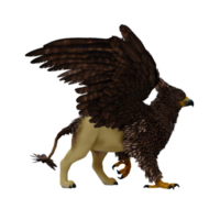 griffon ou griffon une créature légendaire avec le corps d'un lion, la tête et les ailes d'un aigle png