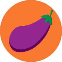 Eggplant Vegetable Flat Icon vector