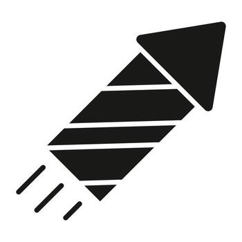 icono de glifo de petardo aislado sobre fondo blanco vector