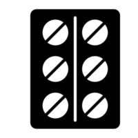 Pills strip icon with in white background vector