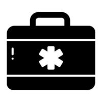 un nuevo diseño de botiquín de primeros auxilios icono vector caja médica