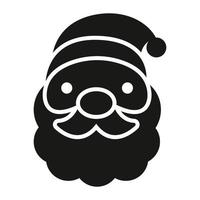 Santa Claus glyph icon isolated on white background vector