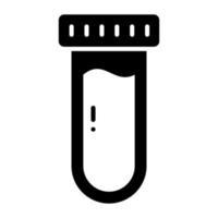 Test tube for lab testing icon isolated design vector