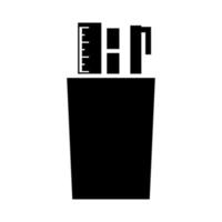 stationary. pencil,ballpoint,pen,ruler icon. black color type polygon. vector