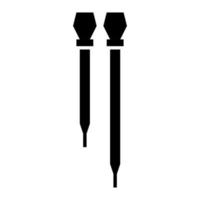 glass pipette icon. polygonal type icon.  black color vector