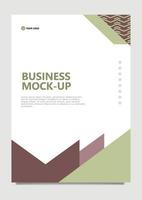 Abstract business cover mock up template for documents, reports, publications, and catalog. Pale colored decoration and pattern. vector