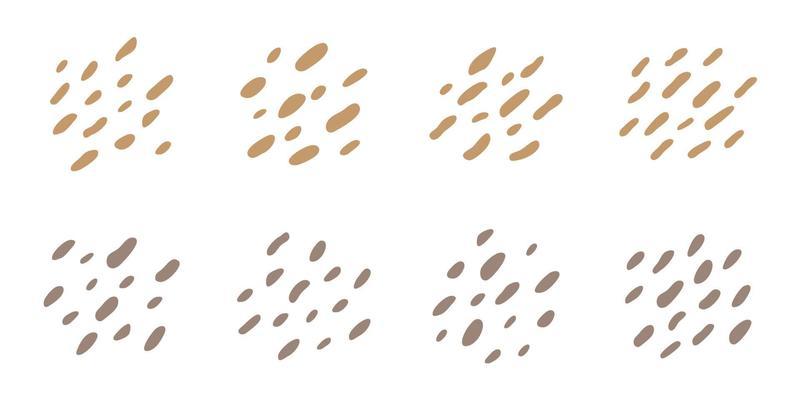 Brown organic blob abstract shape decoration.