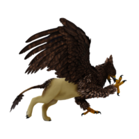 griffon ou griffon une créature légendaire avec le corps d'un lion, la tête et les ailes d'un aigle png
