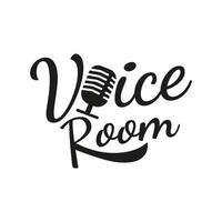 Sound Room Logotype inspiration using a microphone. templates. flat vector, icon, logo design on white background. vector