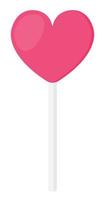 corazón lollipop candy stick doodle icono clipart vector ilustración para regalo de san valentín