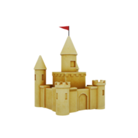 Sand castle isolated png