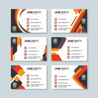 Flat Abstract Business Card Collection vector