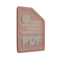 archivo de representación documento pdf 3d png