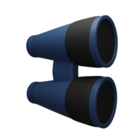 3d render binoculares para ver objetos distantes transparentes png