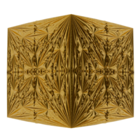 alta resolução e detalhes da arte de fundo dourado funcional abstrato com fractal de luxo, renderização em 3d. para design criativo, mídia social, promoção, ativo etc png